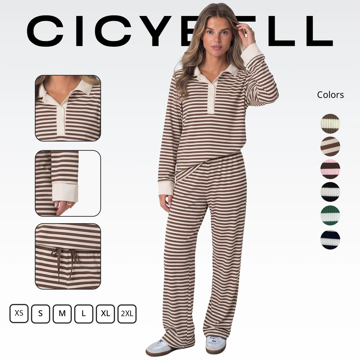 Cicy Bell Striped Lounge Look, product code N5Z126