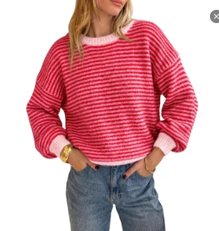 Cicy Bell Color-Block Striped Sweater, product code J7K301